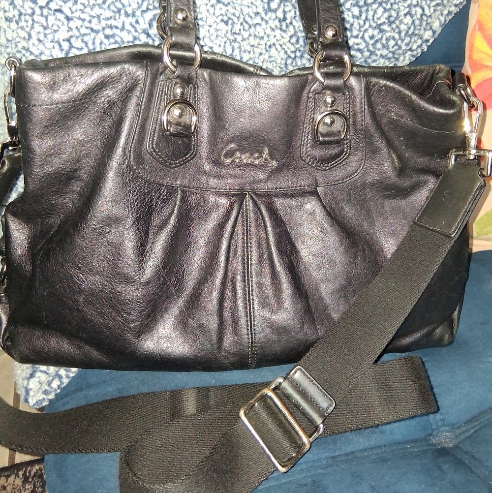 Coach Black Leather Women's Bag